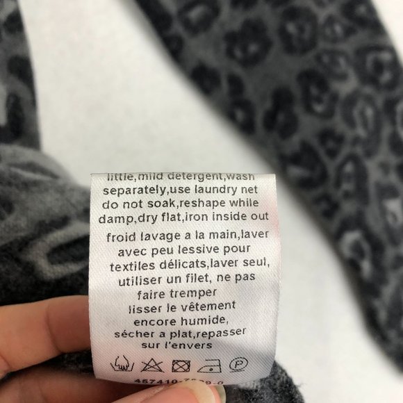 Riani Women's Size 12 Grey Animal Print Angora Blend Sweater Knit Long Sleeve - Picture 10 of 15